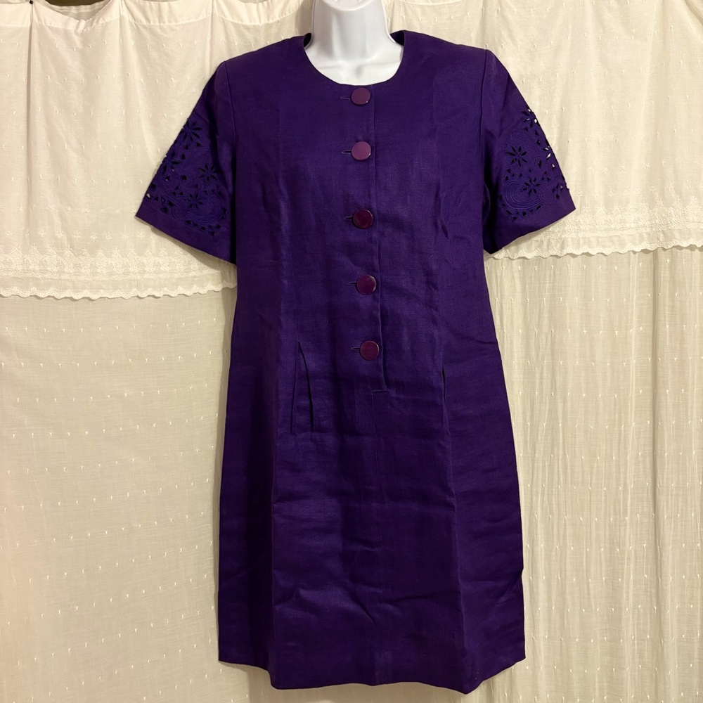 Liz Claiborne Linen Button-Down Dress